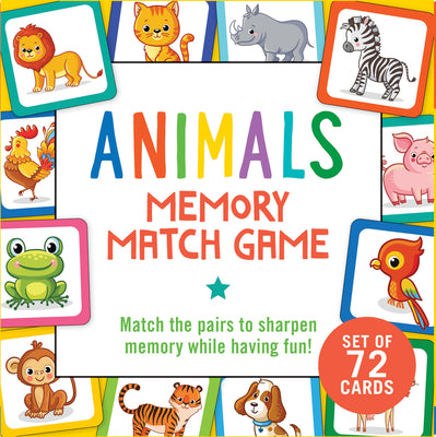 Cover Image for Animals Memory Match Game (Set of 72 Cards) -- Peter Pauper Press, Board Games