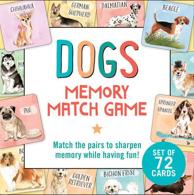 Cover Image for Dogs Memory Match Game (Set of 72 Cards) -- Peter Pauper Press Inc, Board Games