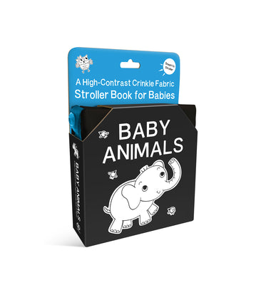 Cover Image for Baby Animals: A High-Contrast Crinkle Fabric Stroller Book for Babies -- Duopress Labs, Fabric