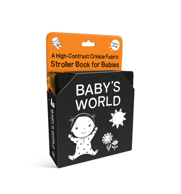 Cover Image for Baby's World: A High-Contrast Crinkle Fabric Stroller Book for Babies -- Duopress Labs, Fabric