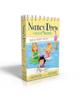 Cover Image for Nancy Drew Clue Book Mystery Mayhem Collection Books 1-4 (Boxed Set): Pool Party Puzzler; Last Lemonade Standing; A Star Witness; Big Top Flop -- Carolyn Keene, Boxed Set