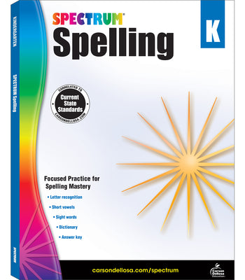 Cover Image for Spectrum Spelling, Grade K: Volume 27 -- Spectrum, Paperback