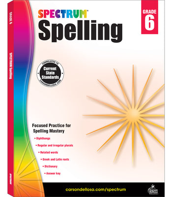Cover Image for Spectrum Spelling, Grade 6: Volume 33 -- Spectrum, Paperback