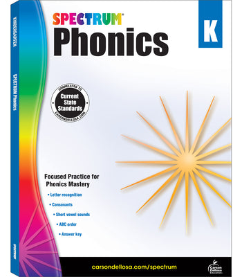 Cover Image for Spectrum Phonics, Grade K: Volume 90 -- Spectrum, Paperback