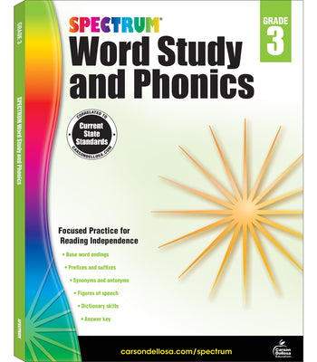 Cover Image for Spectrum Word Study and Phonics, Grade 3: Volume 82 -- Spectrum, Paperback