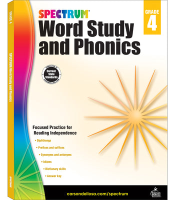 Cover Image for Spectrum Word Study and Phonics, Grade 4: Volume 83 -- Spectrum, Paperback