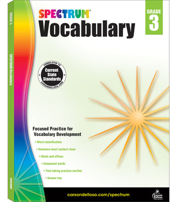 Cover Image for Spectrum Vocabulary, Grade 3: Volume 86 -- Spectrum, Paperback