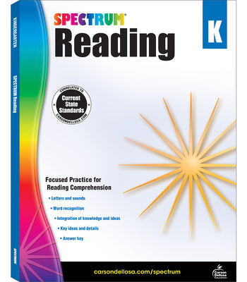 Cover Image for Spectrum Reading Workbook, Grade K: Volume 19 -- Spectrum, Paperback