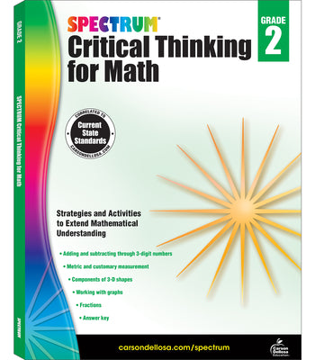 Cover Image for Spectrum Critical Thinking for Math, Grade 2: Volume 44 -- Spectrum, Paperback