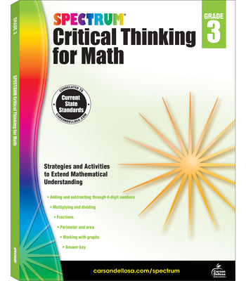 Cover Image for Spectrum Critical Thinking for Math, Grade 3: Volume 45 -- Spectrum, Paperback