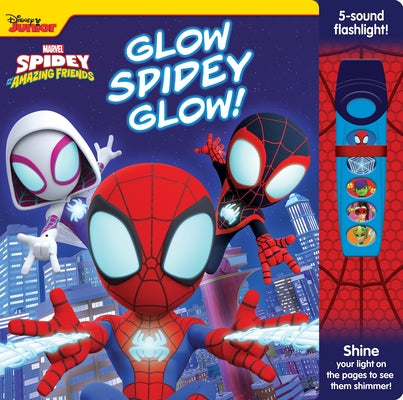 Cover Image for Disney Junior Marvel Spidey and His Amazing Friends: Glow Spidey Glow! Sound Book [With Battery] -- Pi Kids, Board Books