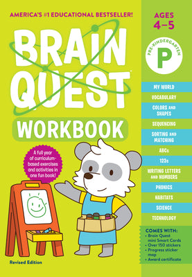 Cover Image for Brain Quest Workbook: Pre-K Revised Edition -- Workman Publishing, Paperback