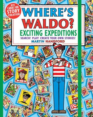 Cover Image for Where's Waldo? Exciting Expeditions: Play! Search! Create Your Own Stories! (a Compact, Travel-Size Hidden Object Activity Book with Puzzles and Promp -- Martin Handford, Paperback