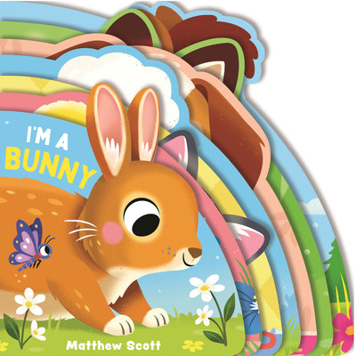 Cover Image for I'm a Bunny: (A Shaped Board Book Full of Animal Sounds, Lively Rhymes, and Interactive Fun for Babies and Toddlers) -- Carly Blake, Board Books