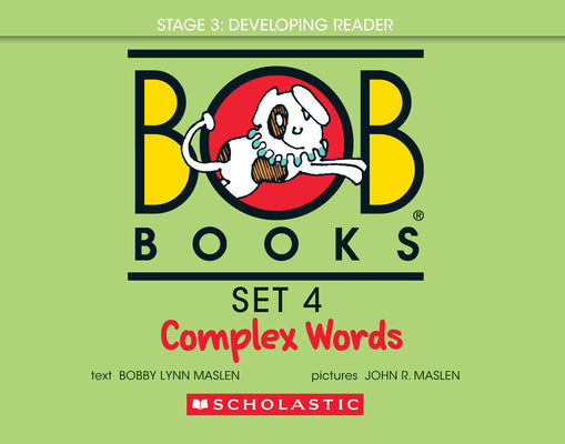 Cover Image for Bob Books - Complex Words Hardcover Collection of 8 Stories Decodable Phonics Stories, Ages 4 and Up, Kindergarten, First Grade (Stage 3: Developing R -- Bobby Lynn Maslen, Hardcover