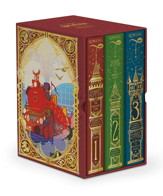 Cover Image for Harry Potter Books 1-3 Boxed Set (Minalima Edition) (Interactive Illustrated Edition) -- J. K. Rowling, Hardcover