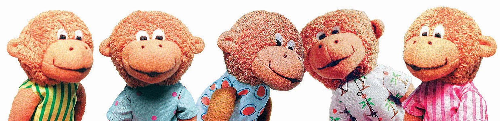Cover Image for Five Little Monkeys Finger Puppet Playset -- Eileen Christelow, Fabric