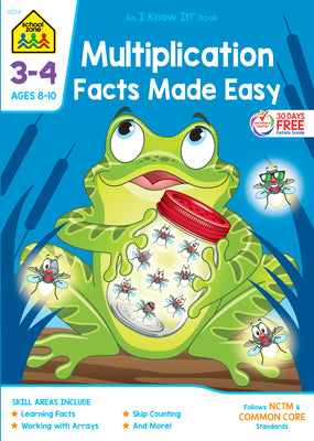 Cover Image for School Zone Multiplication Facts Made Easy Grades 3-4 Workbook -- School Zone, Paperback