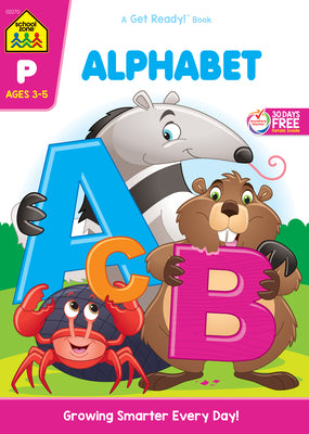Cover Image for School Zone Alphabet 64-Page Workbook -- School Zone, Paperback