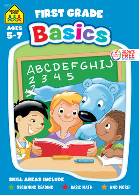 Cover Image for School Zone First Grade Basics 96-Page Workbook -- School Zone, Paperback