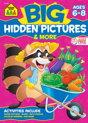 School Zone Big Hidden Pictures & More Workbook -- School Zone, Paperback
