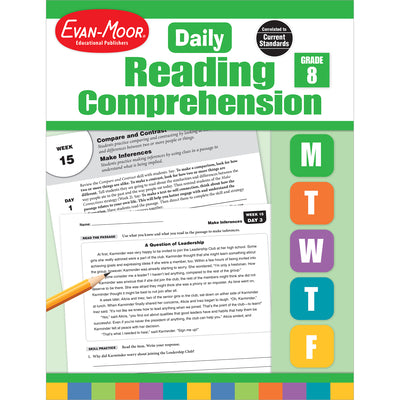 Cover Image for Daily Reading Comprehension, Grade 8 Te -- Evan-Moor Educational Publishers, Paperback