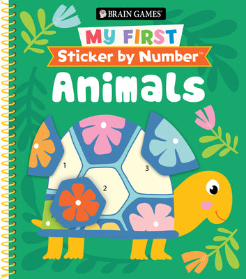 Cover Image for Brain Games - My First Sticker by Number: Animals -- Publications International Ltd, Spiral