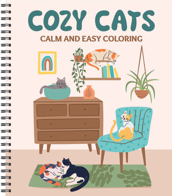 Cover Image for Calm and Easy Coloring: Cozy Cats -- New Seasons, Spiral