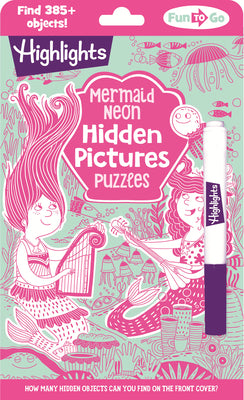 Cover Image for Mermaid Neon Hidden Pictures Puzzles -- Highlights, Paperback