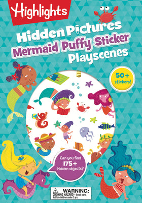 Cover Image for Mermaid Hidden Pictures Puffy Sticker Playscenes: Best Mermaid Gift for Kids 3-6 with Mazes, Matching Games, Mermaid Crafts & Over 50 Mermaid Stickers -- Highlights, Paperback