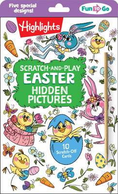 Cover Image for Scratch-And-Play Easter Hidden Pictures: Easter Scratch Art Activity, 10 Easter Cards for Family Fun on the Go with Hidden Pictures Puzzles and Scratc -- Highlights, Paperback