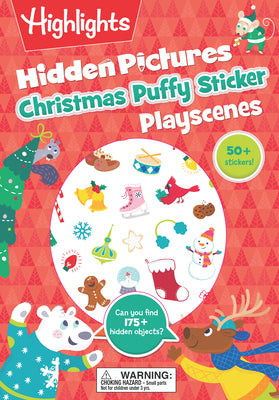 Cover Image for Christmas Hidden Pictures Puffy Sticker Playscenes: Christmas Activity Book with Over 50 Puffy Stickers, Festive Games and Hidden Pictures Puzzles for -- Highlights, Paperback