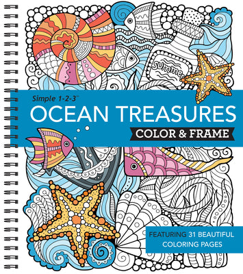 Cover Image for Color & Frame - Ocean Treasures (Adult Coloring Book) -- New Seasons, Spiral