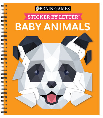 Brain Games - Sticker by Letter: Baby Animals -- Publications International Ltd, Spiral