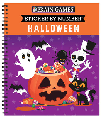 Cover Image for Brain Games - Sticker by Number: Halloween: Volume 1 -- Publications International Ltd, Spiral