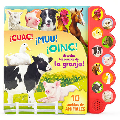 Cover Image for Cuac! Muu! Oinc! (Spanish Edition): ¡Escucha Los Sonidos de la Granja! -- Cottage Door Press, Board Books