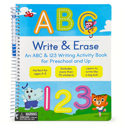Cover Image for Write & Erase ABC and 123 -- Cottage Door Press, Spiral