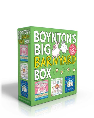 Cover Image for Boynton's Big Barnyard Box (Boxed Set): Perfect Piggies!; Fifteen Animals!; Barnyard Dance! -- Sandra Boynton, Board Books