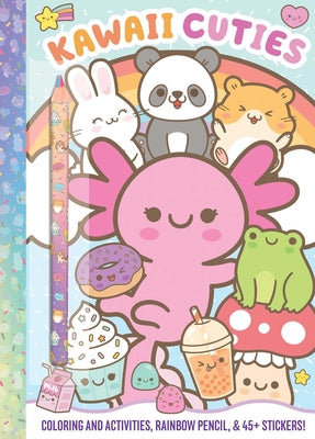 Cover Image for Kawaii Cuties: Coloring Book with Rainbow Pencil -- Delaney Foerster, Paperback