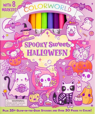 Cover Image for Colorworld: Spooky Sweet Halloween: Plus 35+ Glow-In-The-Dark Stickers and Over 30 Pages to Color! -- Felicity French, Other