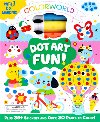 Cover Image for Colorworld: Dot Art Fun!: Plus 35+ Stickers and Over 30 Pages to Color! -- Editors of Silver Dolphin Books, Other