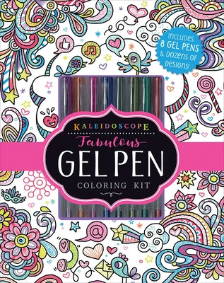 Cover Image for Kaleidoscope: Fabulous Gel Pen Coloring Kit: Includes 8 Gel Pens and Dozens of Designs! [With Pens/Pencils] -- Editors of Silver Dolphin Books, Paperback