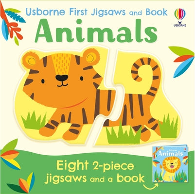 Cover Image for Usborne First Jigsaws and Book: Animals [With Puzzle] -- Matthew Oldham, Paperback