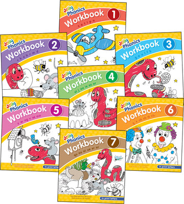 Cover Image for Jolly Phonics Workbooks 1-7: In Print Letters (American English Edition) -- Sue Lloyd, Paperback