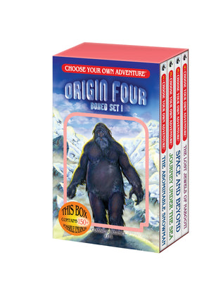 Cover Image for Choose Your Own Adventure 4-Book Boxed Set #1: Origin Four (the Abominable Snowman, Journey Under the Sea, Space and Beyond, the Lost Jewels of Naboot -- R. a. Montgomery, Boxed Set