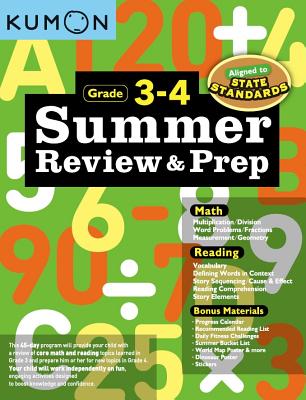 Cover Image for Kumon Summer Review and Prep 3-4 -- Kumon, Paperback