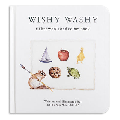 Cover Image for Wishy Washy: Imitation Book Featuring First Words and Colors -- Tabitha Paige, Board Books