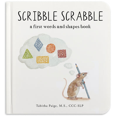 Cover Image for Scribble Scrabble: A Board Book of First Words and Shapes for Growing Minds (a Wishy Washy Sequel) -- Tabitha Paige, Board Books