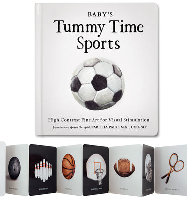 Cover Image for Baby's Tummy Time Sports: High-Contrast Fine Art for Visual Stimulation -- Tabitha Paige, Board Books