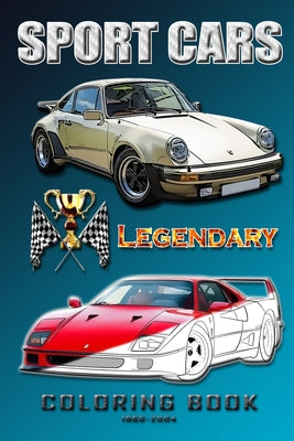 Cover Image for Legendary sports cars 1960-2004.: Coloring book for all ages. -- Alex Cross, Paperback